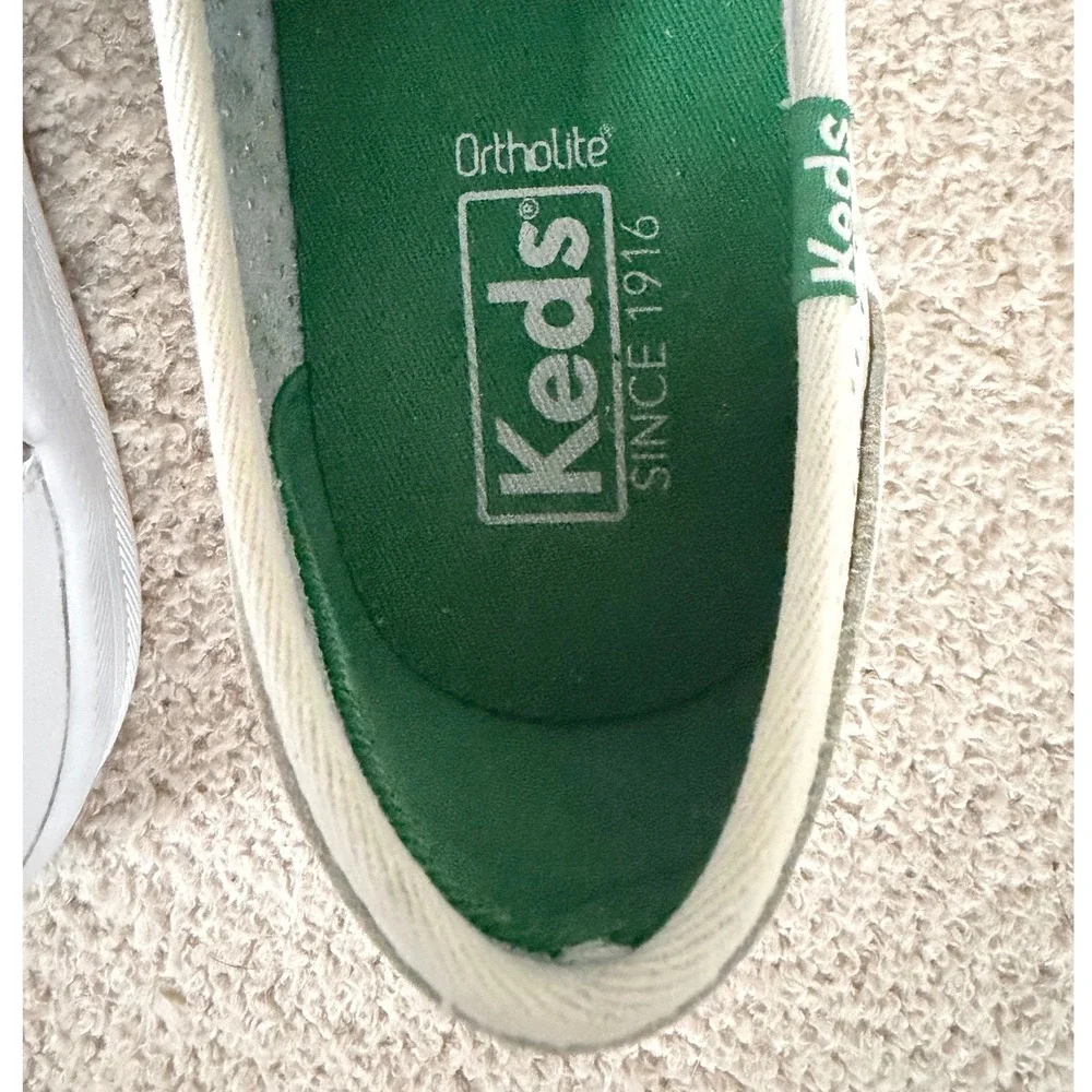 Keds Kickstart White Perforated Leather Sneakers WH56115 Minimalist Women 10